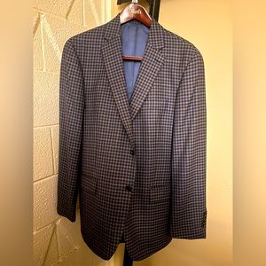 42R Blue Checkered Jacket